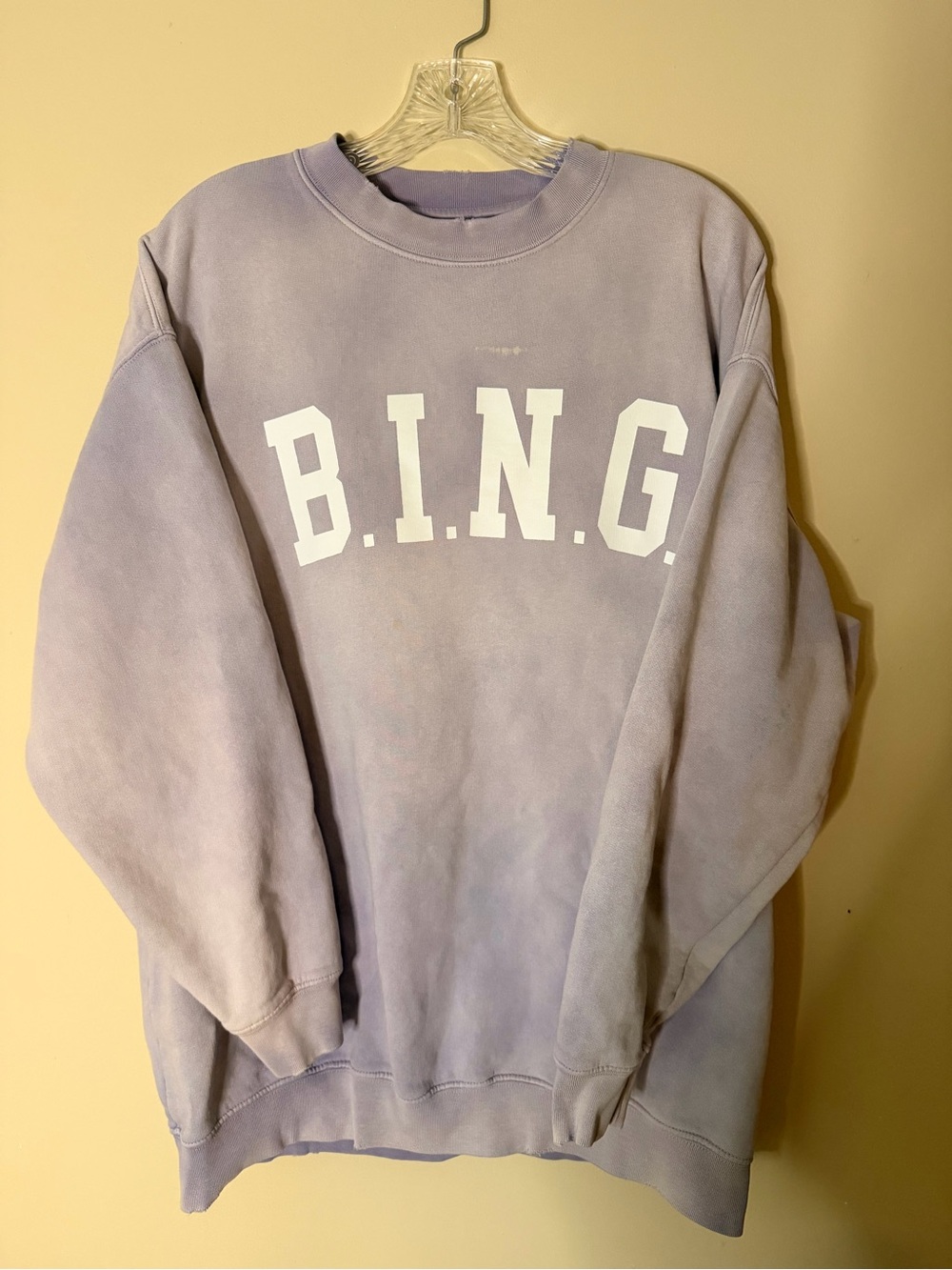 Anine Bing Lavender Crewneck Sweatshirt